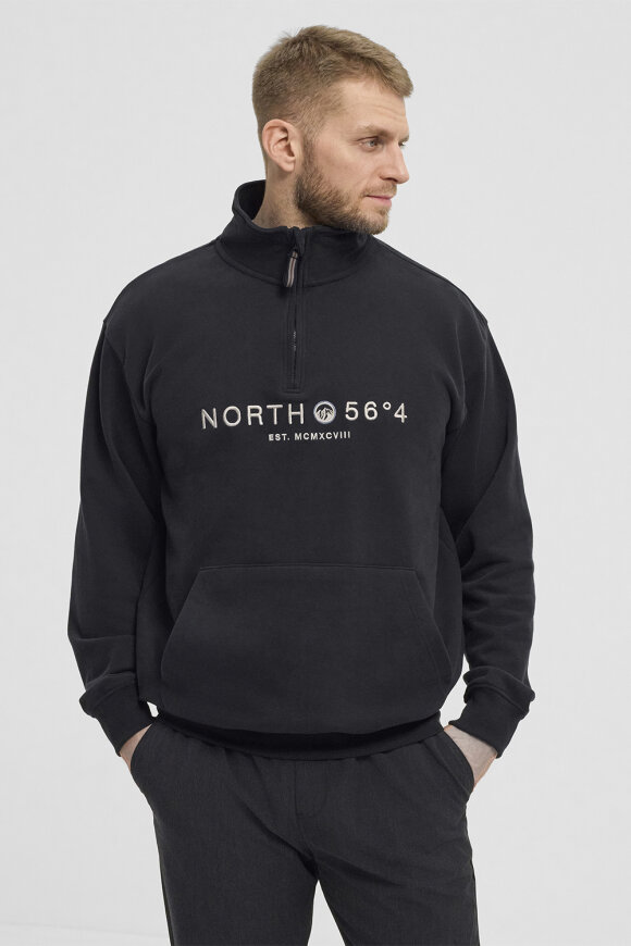 North - Sweatshirt med halv lynlås